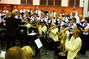 Band and choir together